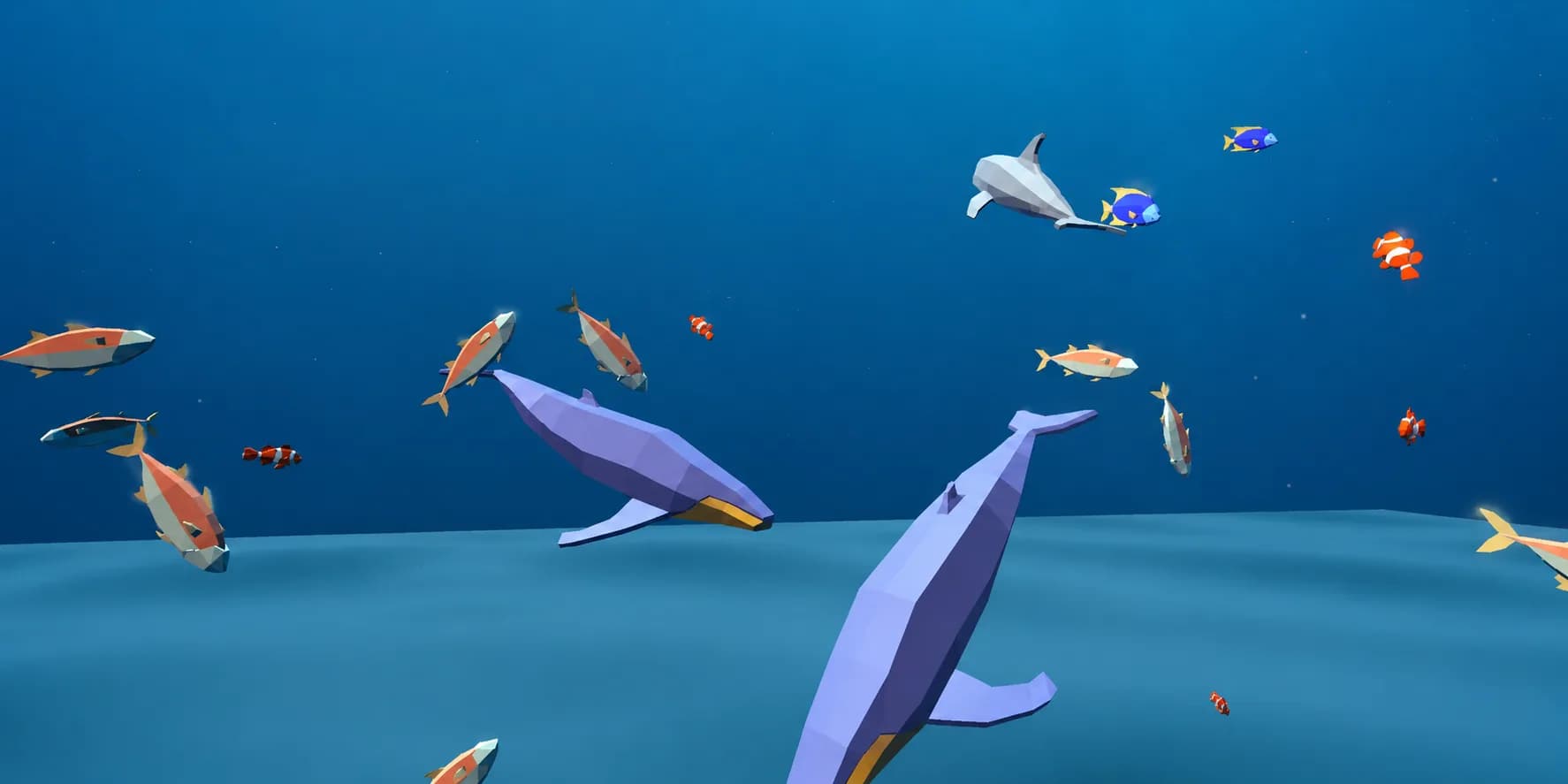 Banco de peces: imagen del entorno virtual de VRET