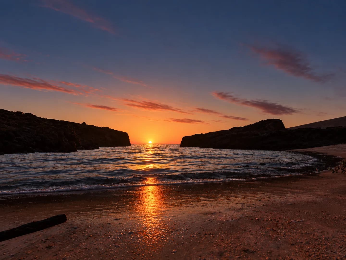 Costa al atardecer: imagen del entorno virtual de VRET