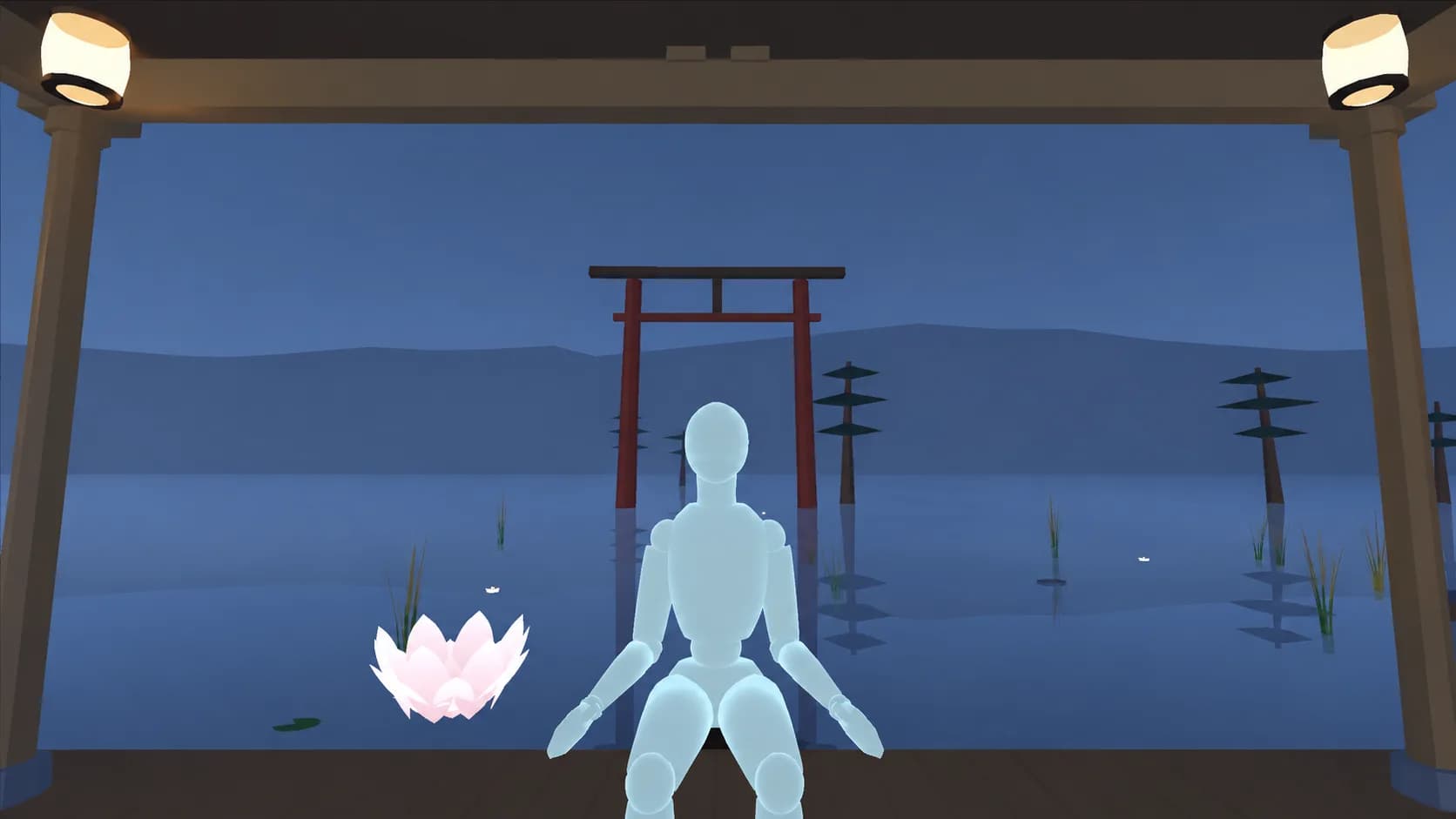 Relajación muscular progresiva: imagen del entorno virtual de VRET