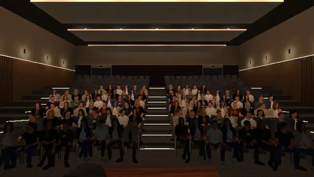 Auditorio virtual del catálogo de VRET, ejemplo para revisar antes de incorporar VR a una consulta.